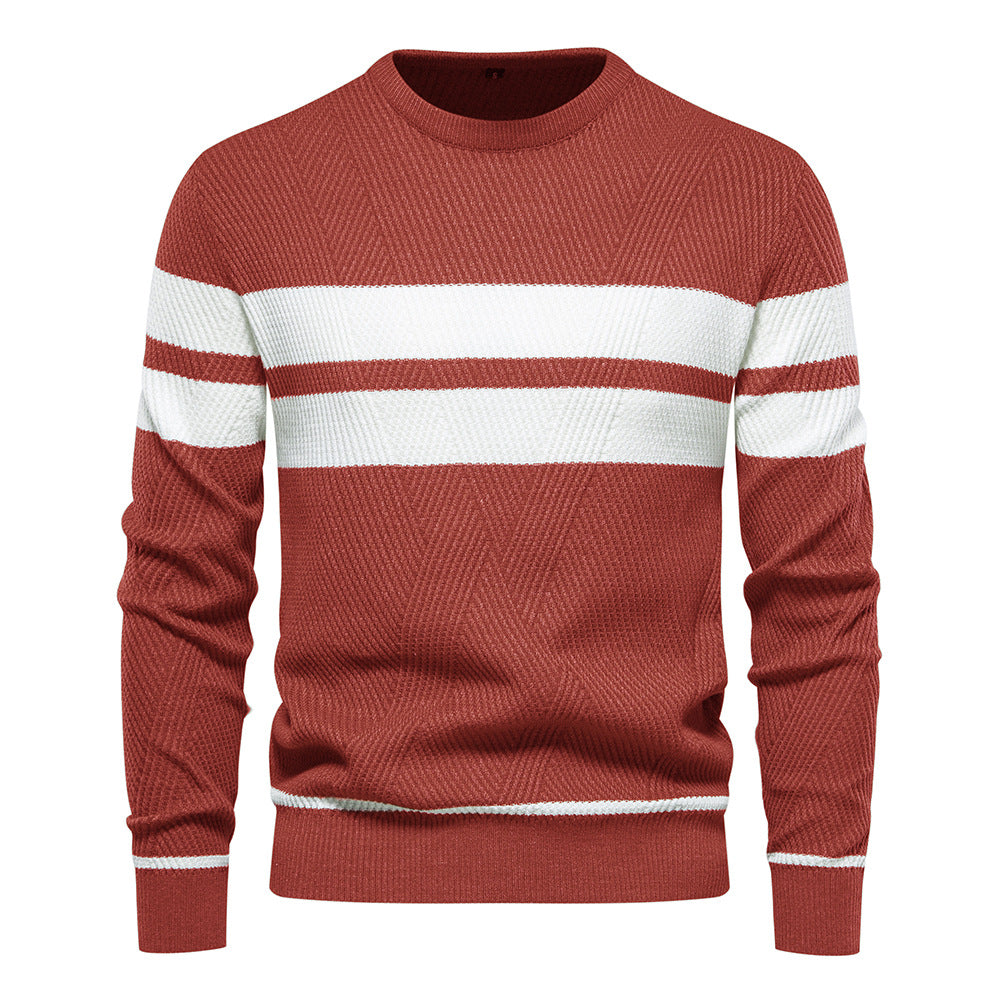 Men's Fashion Casual Striped Sweater S.M.