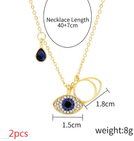 Diamond Demon Eye Necklace jewelry