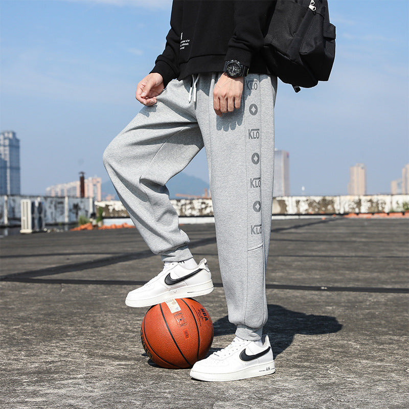 F.J.C.  S.M.  Fleece Men's Sweatpants Fashion big and tall Sports pants.