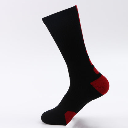 Classic High-top Towel Bottom Sports Socks Thickened And Non-slip