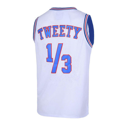 S.M.  Space Jam Movie Embroidered Jersey Retro Basketball Wear