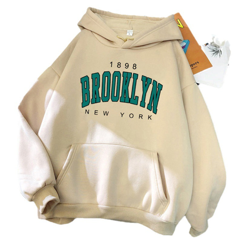 F.J.C. women's "1898 Brooklyn New York" graphic print hoodie S.W.