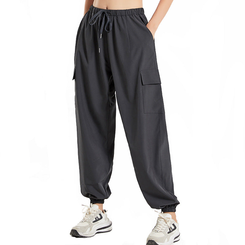 S.W.  Loose Sport Women's Thin Ankle-tied Sweatpants Running Sports Yoga Pants