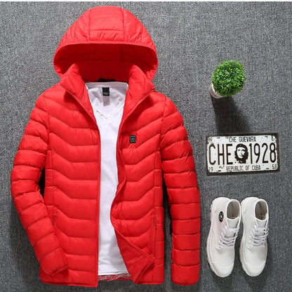 New Men's USB Electric Thermal  Heating Coat  S.M.