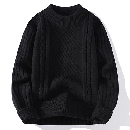 S.M.   Woven Pullover Half turtleneck sweater