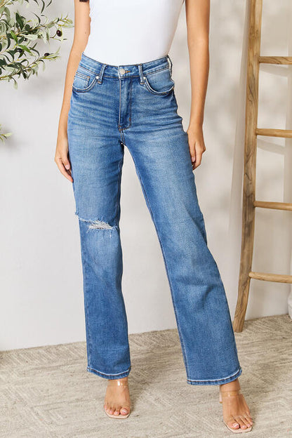 S.W. Judy Blue Full Size High Waist Distressed Jeans