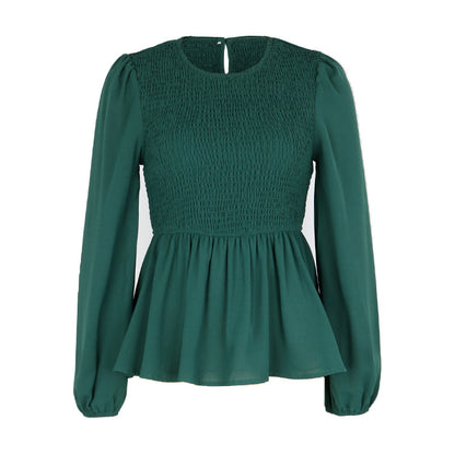 F.J.C. S.W.  Forrest Green Casual Blouse