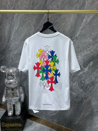 S.M. Chrome Hearts Phantom cross letter short sleeve T