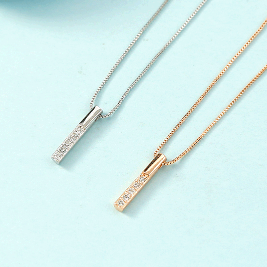 Small fresh summer new word stick long square diamond necklace female snake bone chain crash long terms clavicle chain female