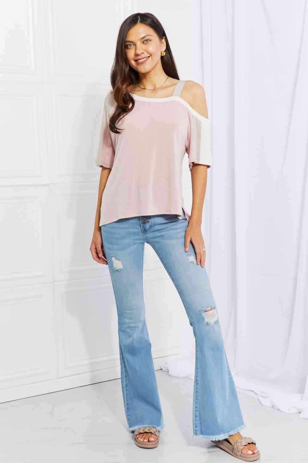 Andree by Unit Plus Size Something Simple Cold Shoulder Tee