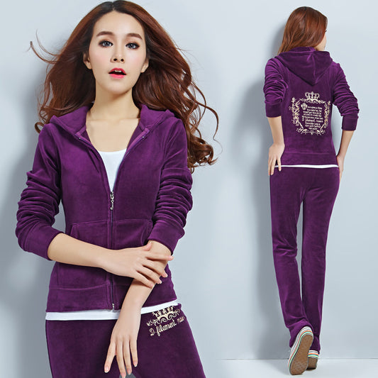 F.J.C.  S.W.  Women's  Velvet sports suit