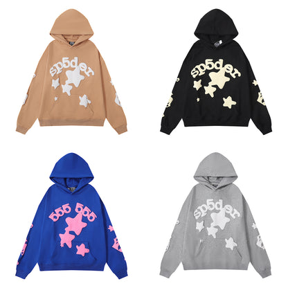 S.M. Sp5de stars three-dimensional foam printed hoodie