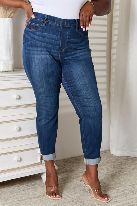 Judy Blue Plus Size Skinny Cropped Jeans