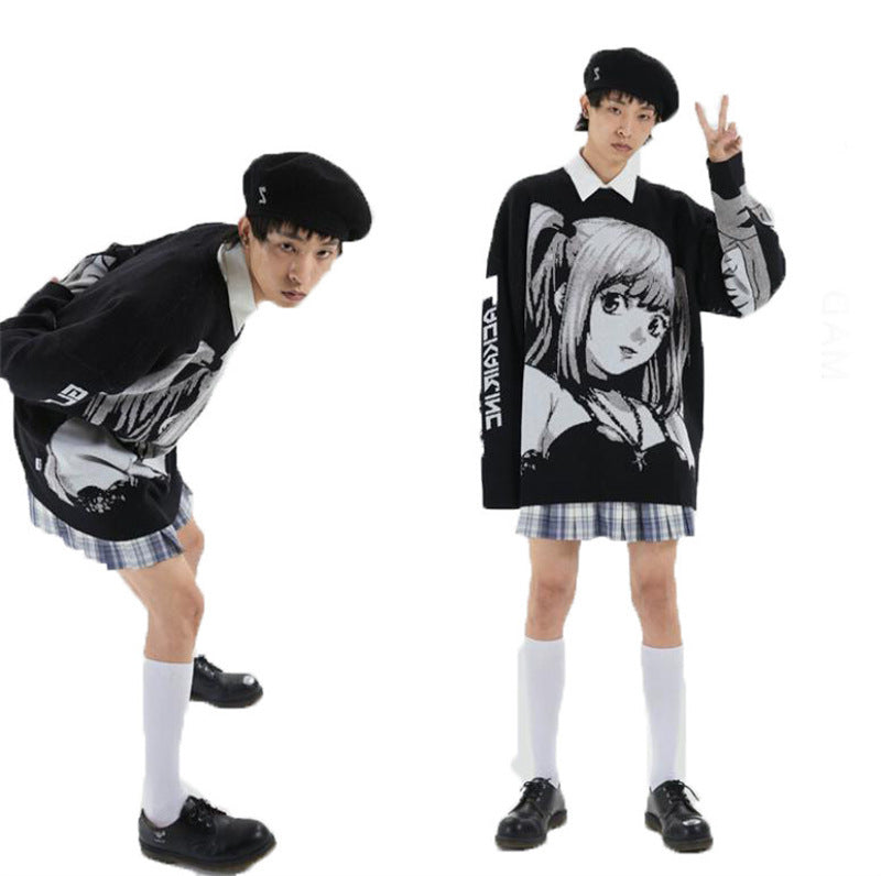 F.J.C. S.M. ANIME Embroidered men's & WOMEN'S SWEATER S.W.