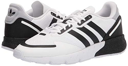a pair of white and black sneakers