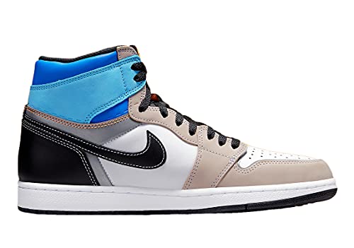 a pair of sneakers with a blue and black top