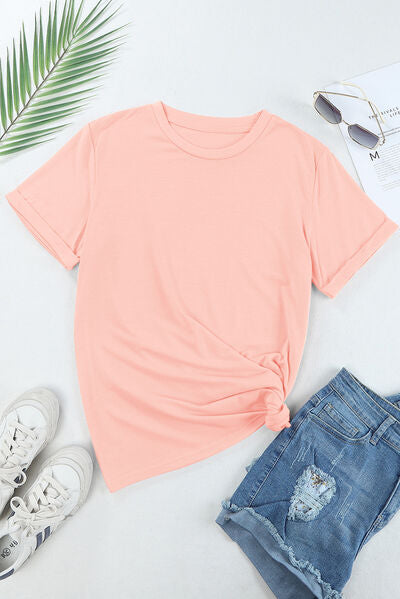 S.W.  Rabbit Round Neck Short Sleeve T-Shirt