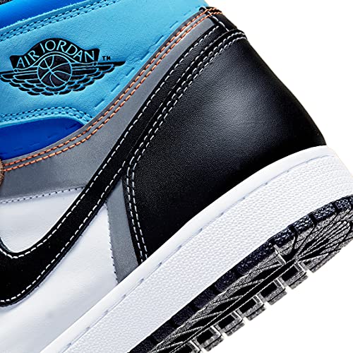 a pair of sneakers with a blue and black top