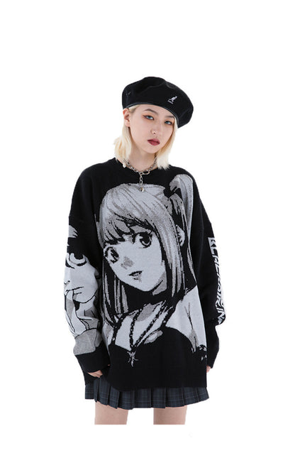 F.J.C. S.M. ANIME Embroidered men's & WOMEN'S SWEATER S.W.