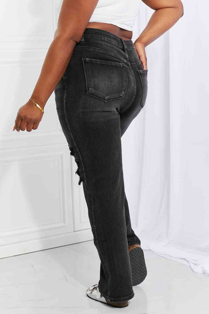 RISEN Plus Size Lois Distressed Loose Fit Jeans