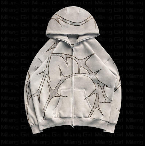 S.W.  3D women's Graphic Outdoor zipper hoodie set