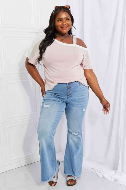 Andree by Unit Plus Size Something Simple Cold Shoulder Tee