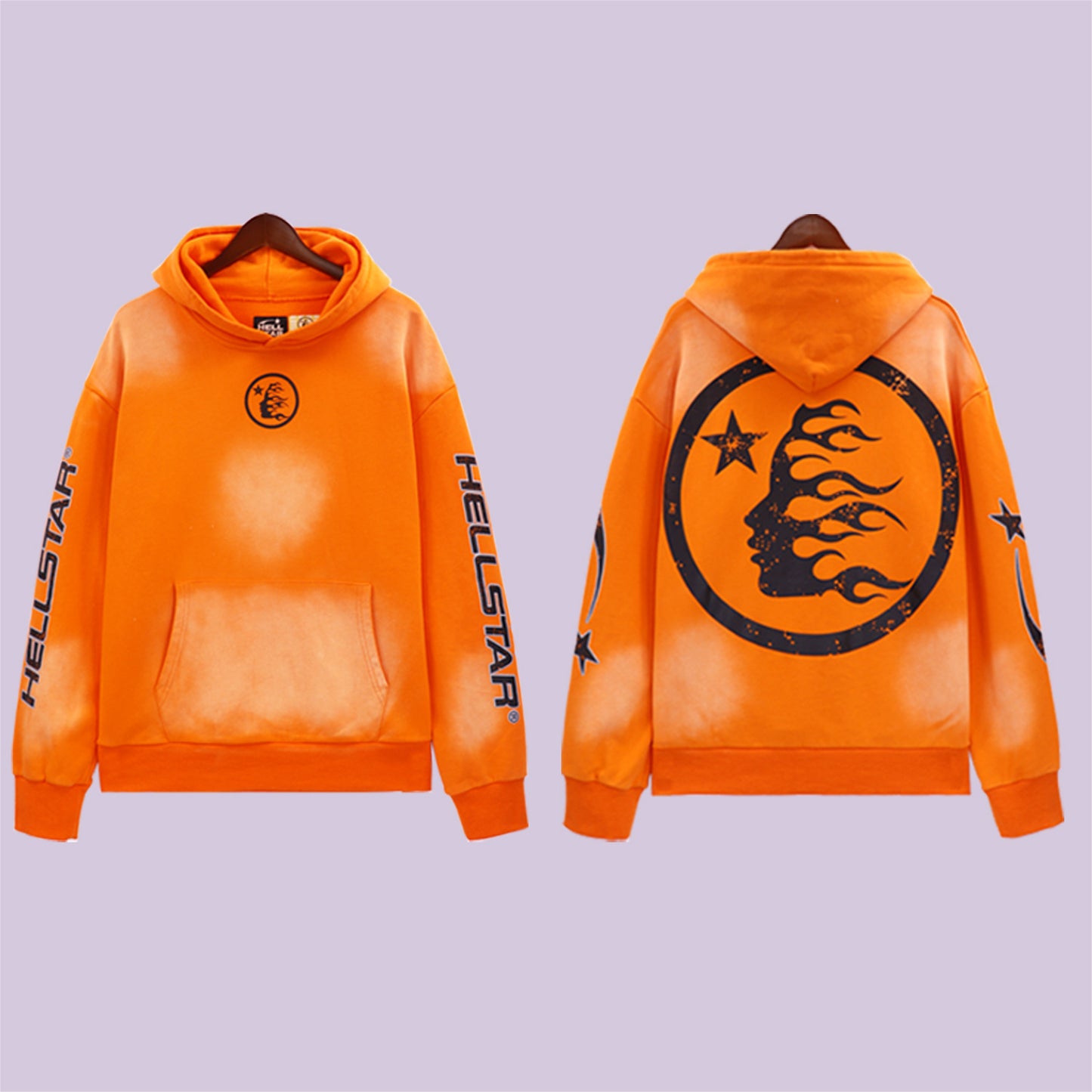 S.M.  Fire Orange Hellstar Sweat Pants  S.W.