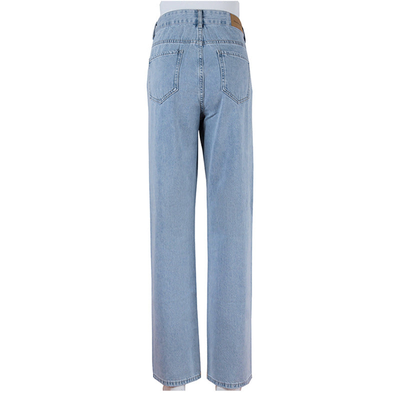 Women's high waisted straight jeans S.W.