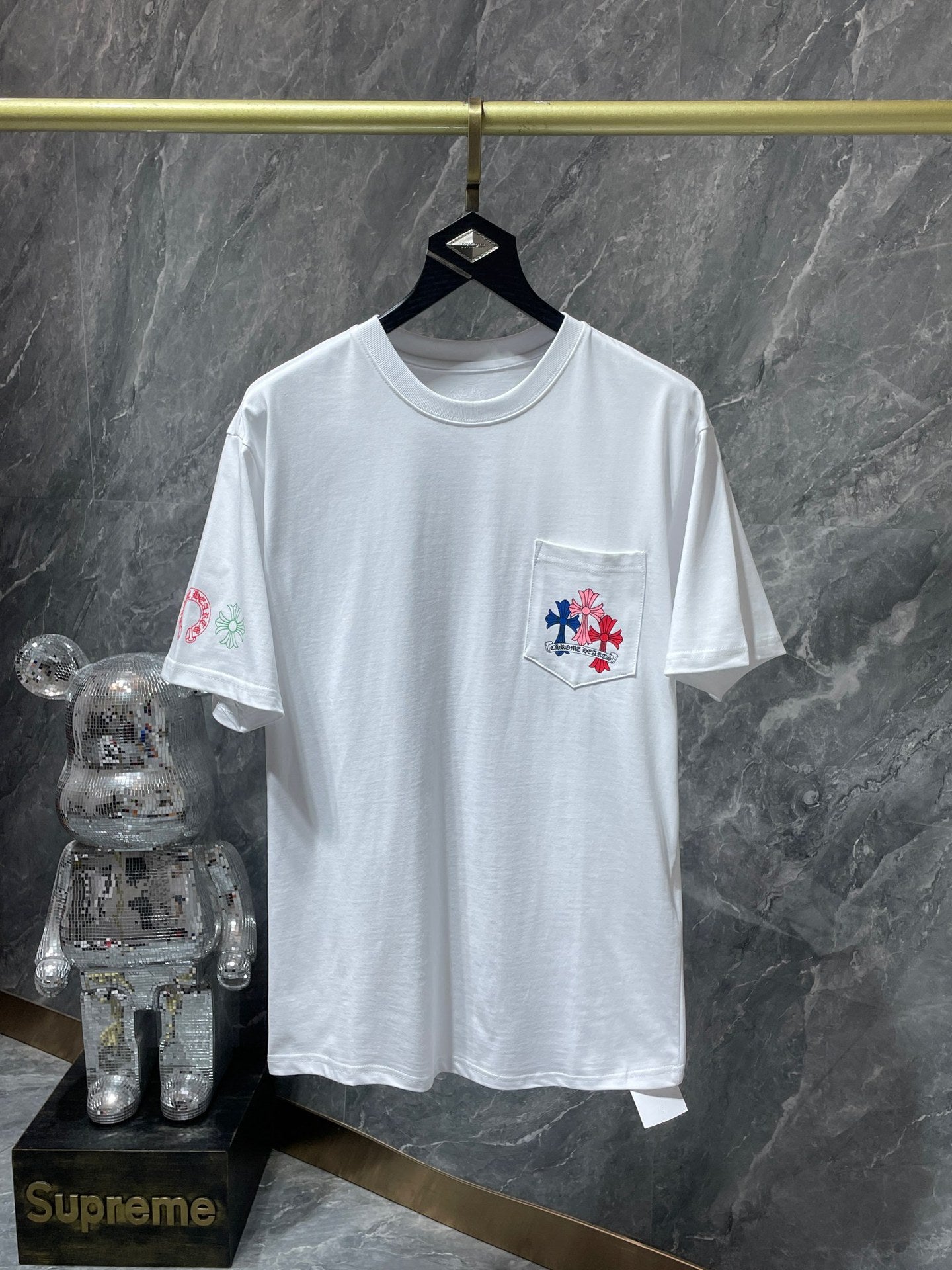 S.M. Chrome Hearts Phantom cross letter short sleeve T