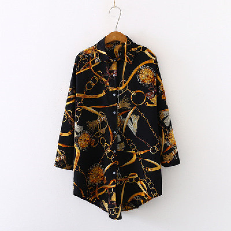 Suchiffon Blouse medium long sleeve shirt