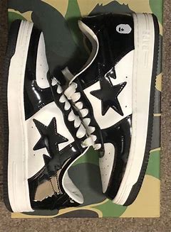 Bape's Black and White Shoes
