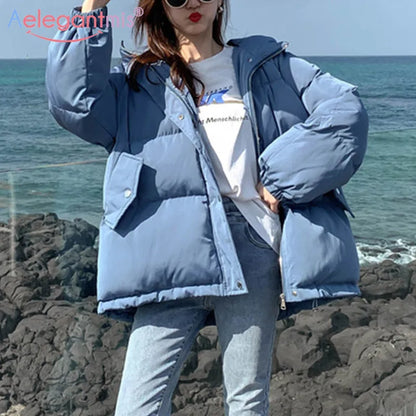 Women Thicken Warm Parka Coat Loose Oversized S.W.