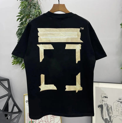 S.M. High-end Brand Logo Print  Stylish  T-shirt