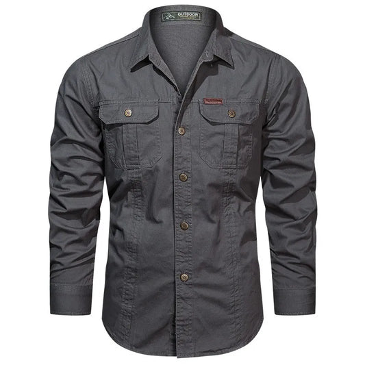 S.M.  New Men's Casual Long Sleeve Shirts