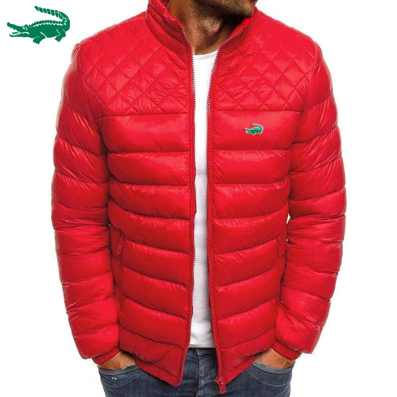 S.M. Men's Zipper Cotton Down Jacket Warm and Comfortable