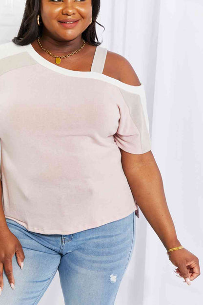 Andree by Unit Plus Size Something Simple Cold Shoulder Tee