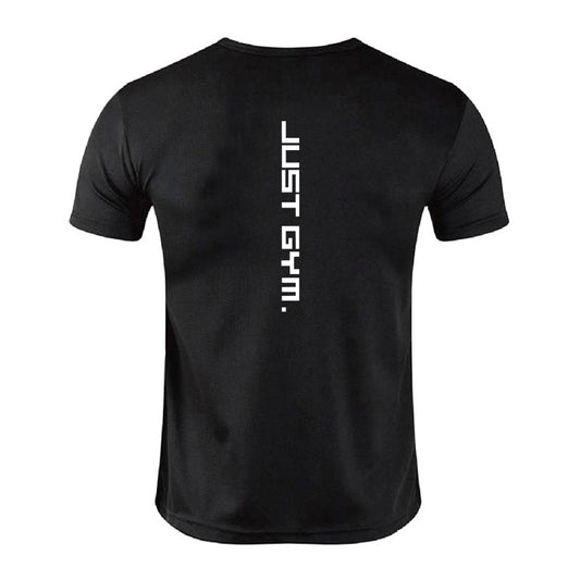 S.M.  JUST GYM Printed fitness Slim fit Quick drying mesh T-shirt men's bodybuilding training wear