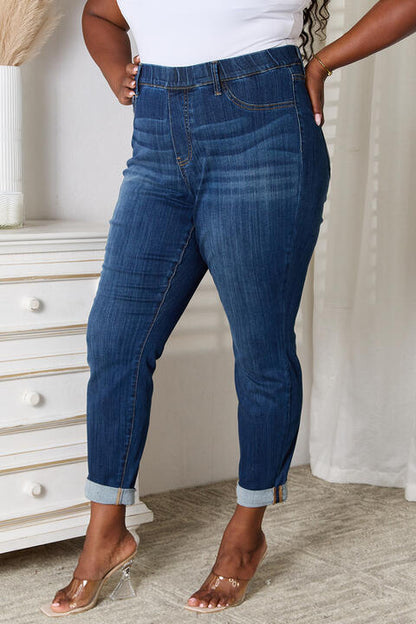 Judy Blue Plus Size Skinny Cropped Jeans