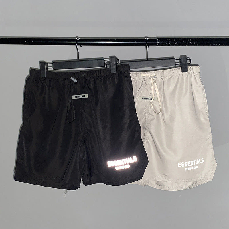 S.M.   Fear Of God Season 6 Essential Brand Reflective Nylon Woven Thread Shorts