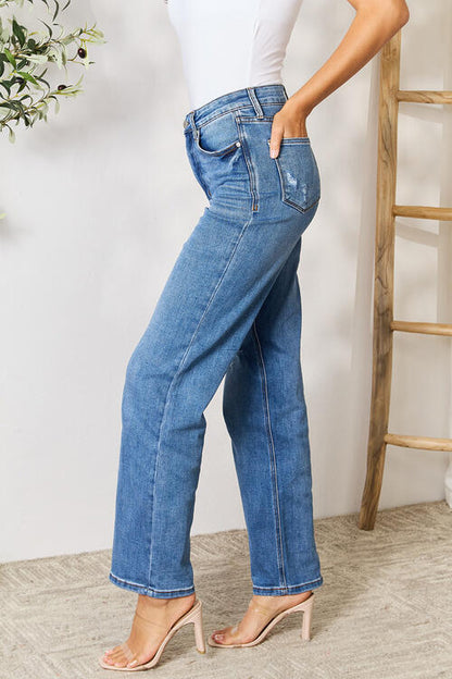 S.W. Judy Blue Full Size High Waist Distressed Jeans