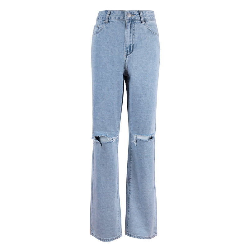 Women's high waisted straight jeans S.W.