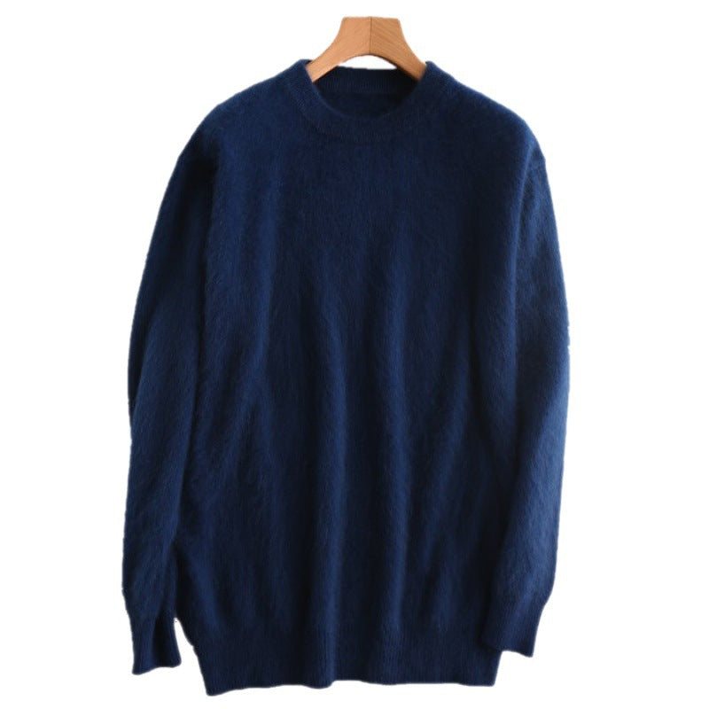 S.M.   Mink  V-neck pullover sweater