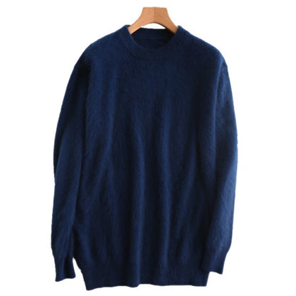 S.M.   Mink  V-neck pullover sweater