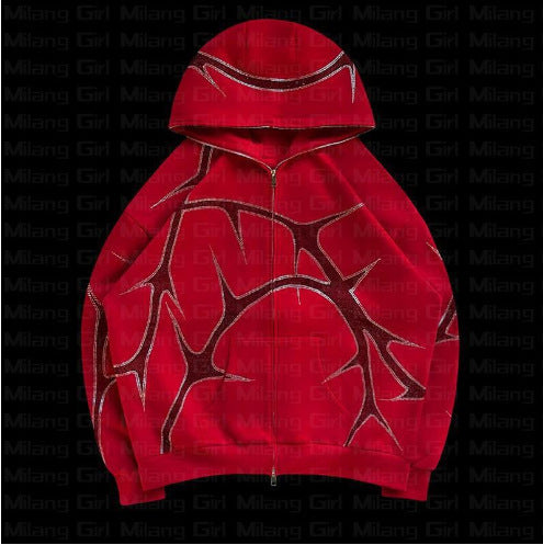 S.W.  3D women's Graphic Outdoor zipper hoodie set