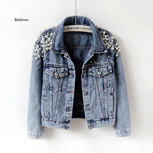 Women's Pearl Casual Denim Jacket for Women