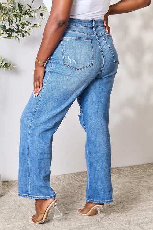 S.W. Judy Blue Full Size High Waist Distressed Jeans