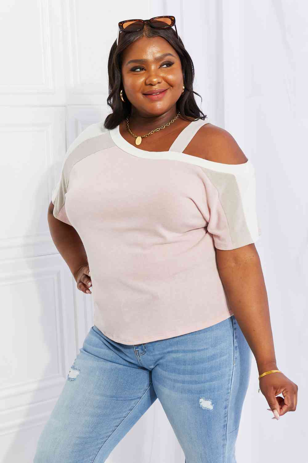 Andree by Unit Plus Size Something Simple Cold Shoulder Tee